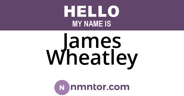 James Wheatley