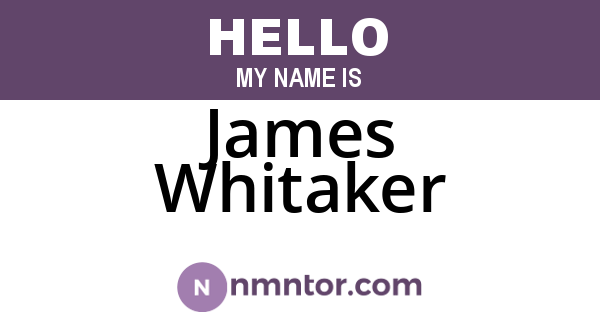 James Whitaker