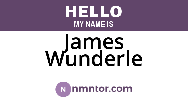 James Wunderle