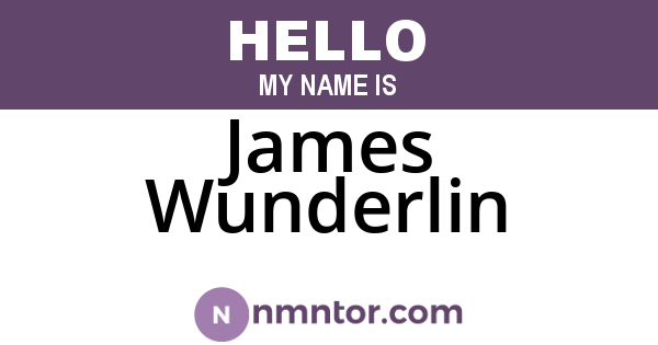 James Wunderlin