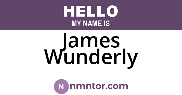 James Wunderly