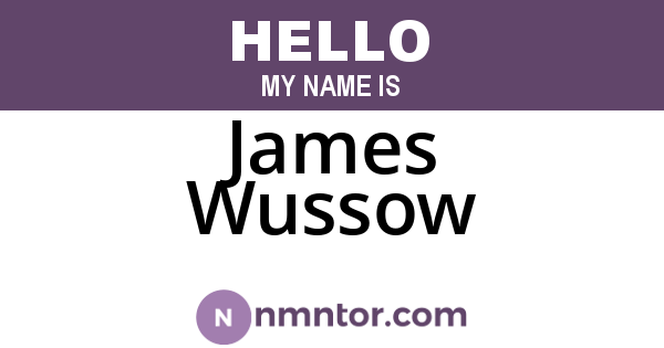 James Wussow
