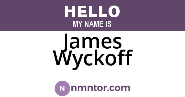 James Wyckoff