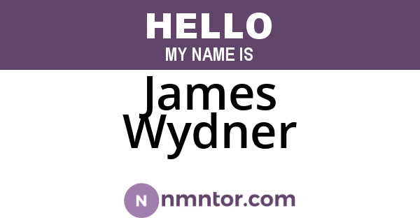 James Wydner