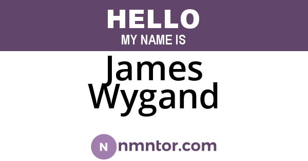 James Wygand
