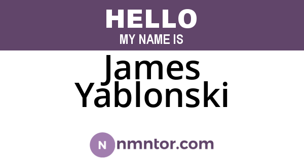 James Yablonski