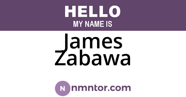James Zabawa