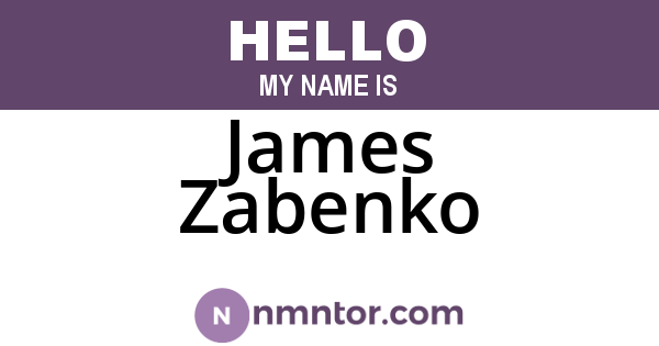 James Zabenko