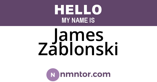 James Zablonski