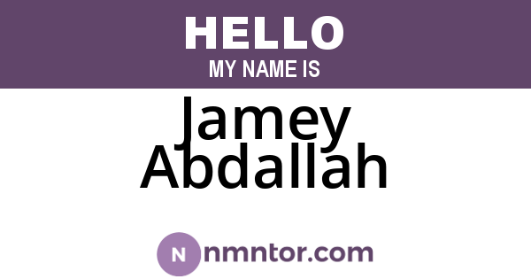 Jamey Abdallah
