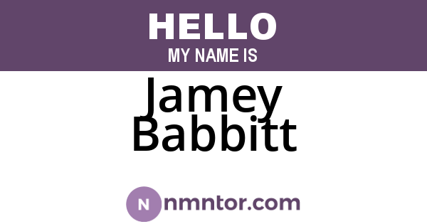 Jamey Babbitt