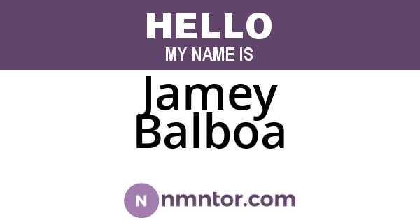 Jamey Balboa