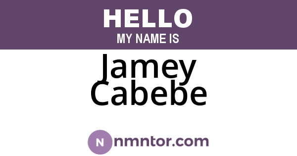 Jamey Cabebe