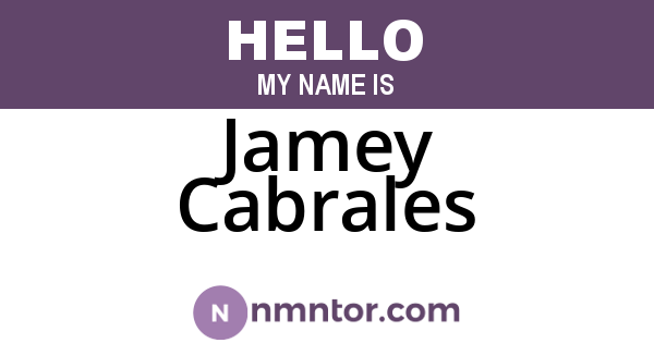 Jamey Cabrales