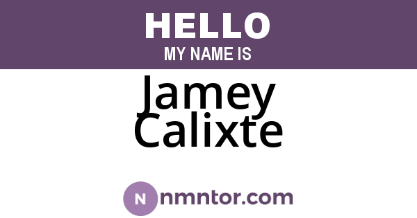 Jamey Calixte