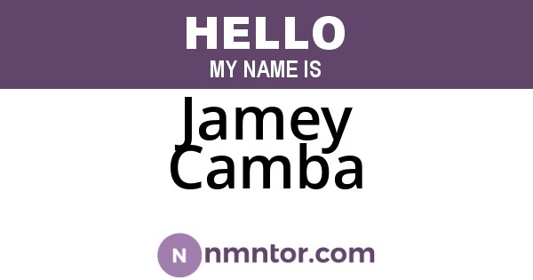 Jamey Camba