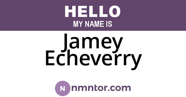 Jamey Echeverry