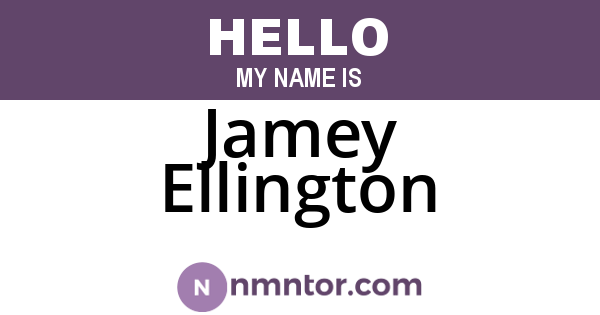 Jamey Ellington