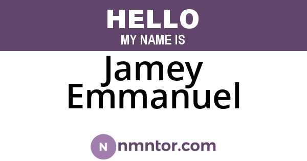 Jamey Emmanuel