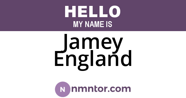 Jamey England