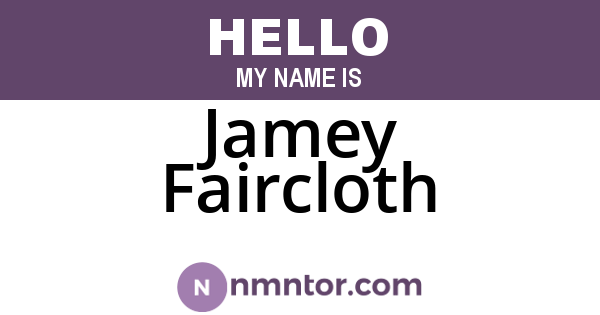Jamey Faircloth