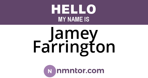 Jamey Farrington