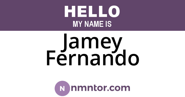 Jamey Fernando