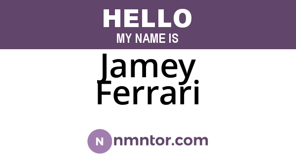 Jamey Ferrari