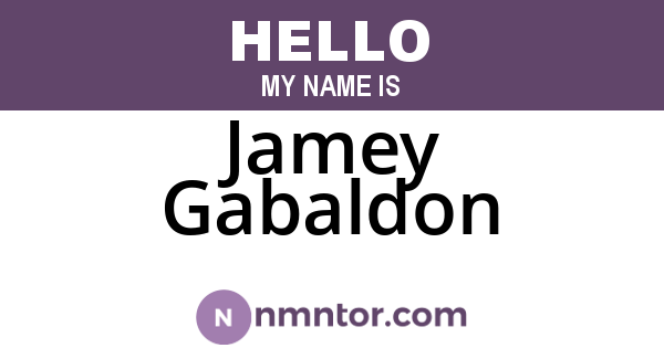 Jamey Gabaldon