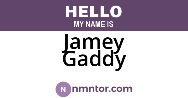 Jamey Gaddy