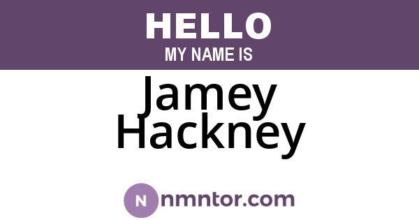Jamey Hackney