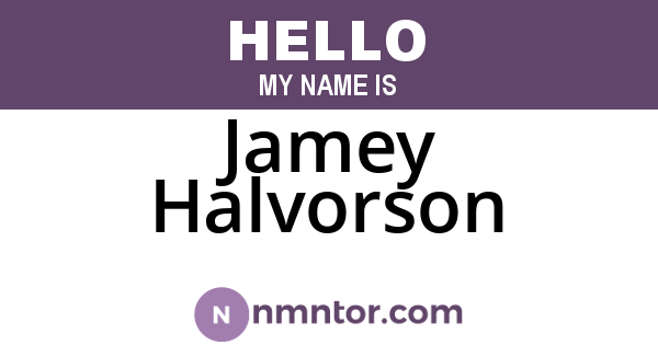 Jamey Halvorson