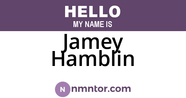 Jamey Hamblin