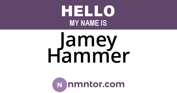Jamey Hammer