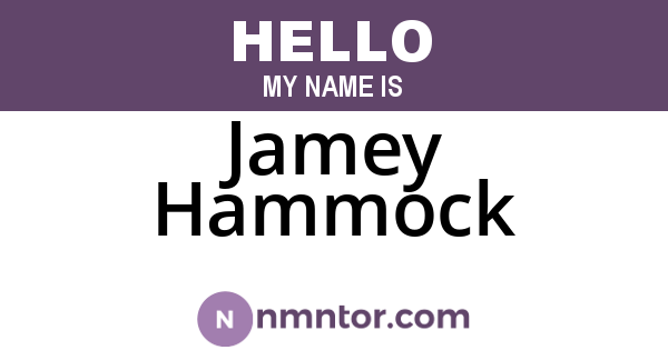 Jamey Hammock