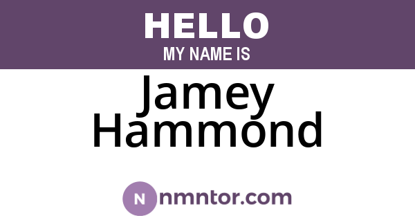Jamey Hammond
