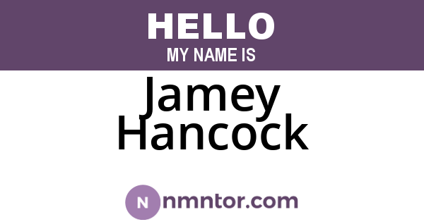 Jamey Hancock