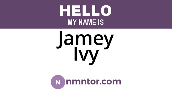 Jamey Ivy