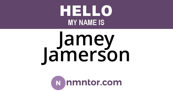 Jamey Jamerson