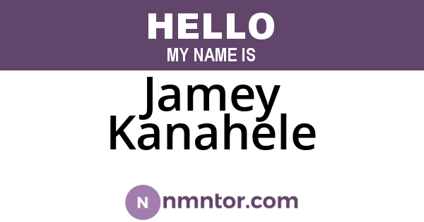 Jamey Kanahele