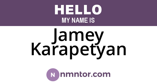 Jamey Karapetyan
