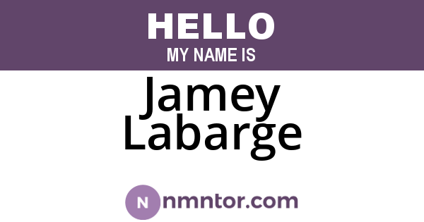 Jamey Labarge