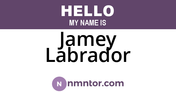 Jamey Labrador