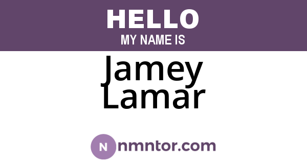 Jamey Lamar