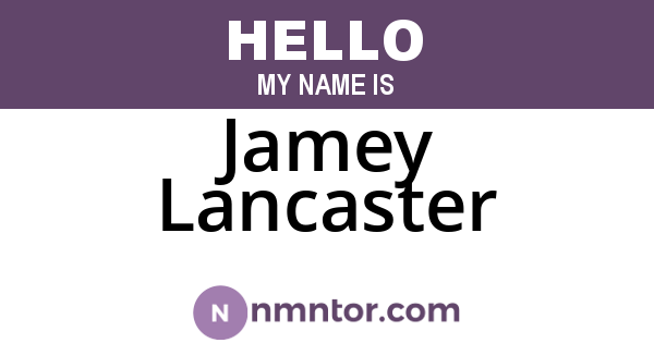 Jamey Lancaster