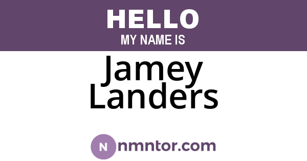 Jamey Landers
