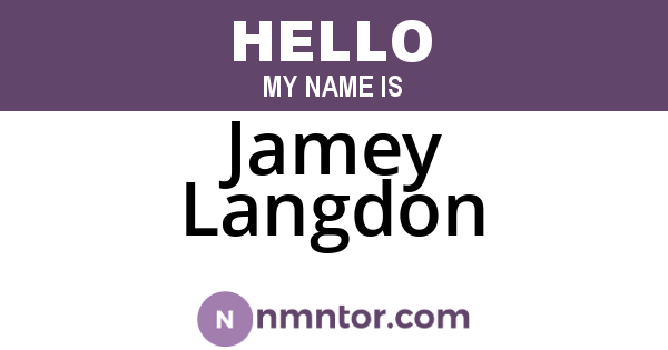 Jamey Langdon