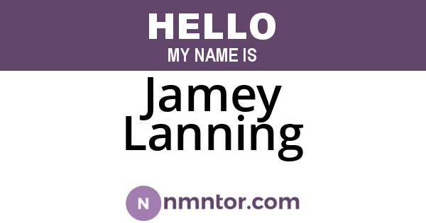 Jamey Lanning