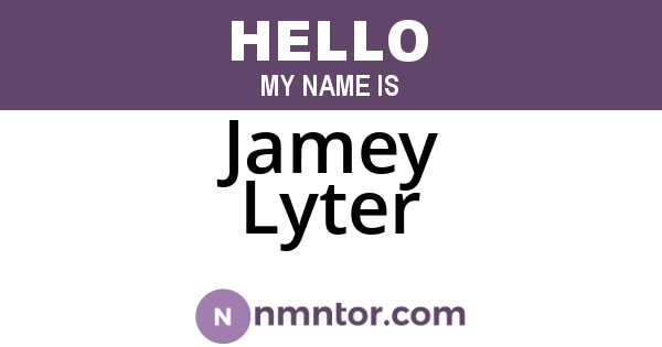 Jamey Lyter
