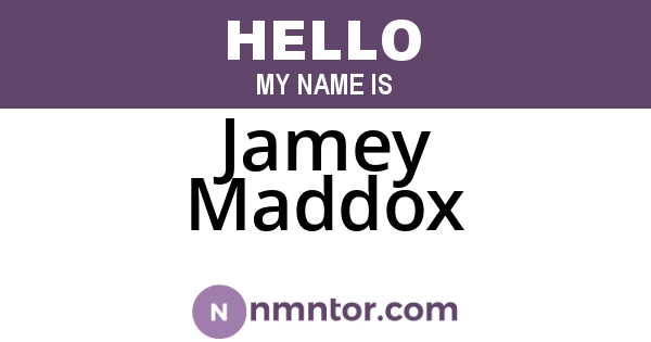 Jamey Maddox